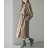 トレンチ風ダブルフェイスロングコート | SAISON DE PAPILLON  | 詳細画像11 