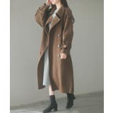 トレンチ風ダブルフェイスロングコート | SAISON DE PAPILLON  | 詳細画像5 