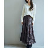 シワ加工合成皮革ロングスカート | SAISON DE PAPILLON  | 詳細画像12 