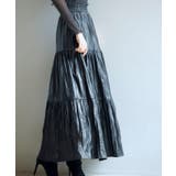 シワ加工合成皮革ロングスカート | SAISON DE PAPILLON  | 詳細画像17 