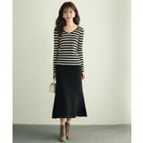 コンパクトVネックニットプルオーバー | SAISON DE PAPILLON  | 詳細画像18 