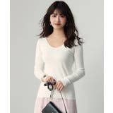 コンパクトVネックニットプルオーバー | SAISON DE PAPILLON  | 詳細画像36 