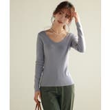 コンパクトVネックニットプルオーバー | SAISON DE PAPILLON  | 詳細画像29 