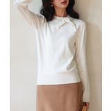 首元パールリボンハイゲージニットプルオーバー | SAISON DE PAPILLON  | 詳細画像9 