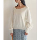 【2way】アシメトリーネックニットプルオーバー | SAISON DE PAPILLON  | 詳細画像4 