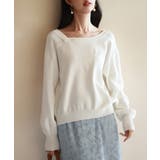 【2way】アシメトリーネックニットプルオーバー | SAISON DE PAPILLON  | 詳細画像8 