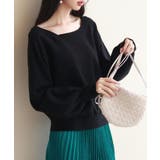 【2way】アシメトリーネックニットプルオーバー | SAISON DE PAPILLON  | 詳細画像32 