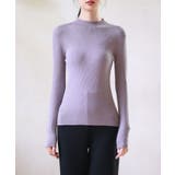 パープル | リブ編みプチハイネックニットプルオーバー | SAISON DE PAPILLON