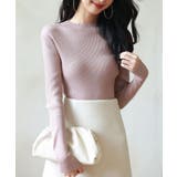 ピンク | リブ編みプチハイネックニットプルオーバー | SAISON DE PAPILLON