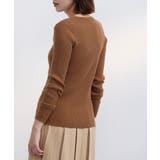 リブ編みクルーネックニットプルオーバー | SAISON DE PAPILLON | 詳細画像12