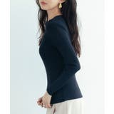 リブ編みクルーネックニットプルオーバー | SAISON DE PAPILLON | 詳細画像23