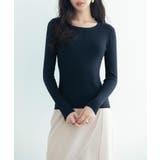 リブ編みクルーネックニットプルオーバー | SAISON DE PAPILLON | 詳細画像24