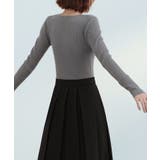 リブ編みＶネックニットプルオーバー | SAISON DE PAPILLON  | 詳細画像17 