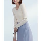 リブ編みＶネックニットプルオーバー | SAISON DE PAPILLON  | 詳細画像25 