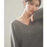 畦編み深みVネックニットプルオーバー | SAISON DE PAPILLON  | 詳細画像33 