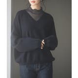 畦編み深みVネックニットプルオーバー | SAISON DE PAPILLON  | 詳細画像5 