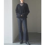 畦編み深みVネックニットプルオーバー | SAISON DE PAPILLON  | 詳細画像7 