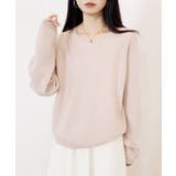 ベージュ | 畦編みクルーネックニットプルオーバー | SAISON DE PAPILLON