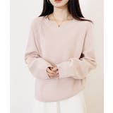 畦編みクルーネックニットプルオーバー | SAISON DE PAPILLON | 詳細画像2