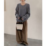 畦編みクルーネックニットプルオーバー | SAISON DE PAPILLON | 詳細画像33