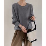 畦編みクルーネックニットプルオーバー | SAISON DE PAPILLON | 詳細画像34