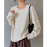 畦編みクルーネックニットプルオーバー | SAISON DE PAPILLON | 詳細画像15