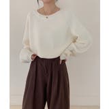 畦編みクルーネックニットプルオーバー | SAISON DE PAPILLON | 詳細画像18