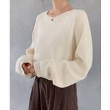 畦編みクルーネックニットプルオーバー | SAISON DE PAPILLON | 詳細画像20