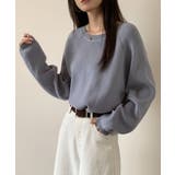 畦編みクルーネックニットプルオーバー | SAISON DE PAPILLON | 詳細画像9