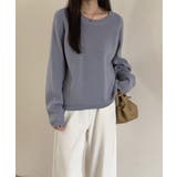 畦編みクルーネックニットプルオーバー | SAISON DE PAPILLON | 詳細画像11