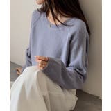 畦編みクルーネックニットプルオーバー | SAISON DE PAPILLON | 詳細画像14