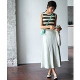 クルーネック配色ボーダーノースリーブニット | SAISON DE PAPILLON | 詳細画像5