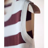 クルーネック配色ボーダーノースリーブニット | SAISON DE PAPILLON | 詳細画像25