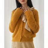 キャメル | 柔らかいシャギーニットカーディガン | SAISON DE PAPILLON