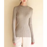 ベージュ | ランダムリブリブ編みニットプルオーバー | SAISON DE PAPILLON