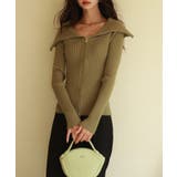 2wayジップニットプルオーバー | SAISON DE PAPILLON  | 詳細画像9 