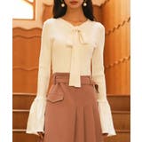 アイボリー | フレア袖ニットプルオーバ | SAISON DE PAPILLON