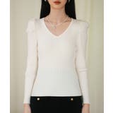 アイボリー | タックスリーブリブニットプルオーバー | SAISON DE PAPILLON