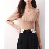 タックスリーブリブニットプルオーバー | SAISON DE PAPILLON | 詳細画像3