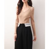 タックスリーブリブニットプルオーバー | SAISON DE PAPILLON | 詳細画像9