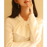 リボンボウタイネックニットプルオーバ | SAISON DE PAPILLON | 詳細画像9