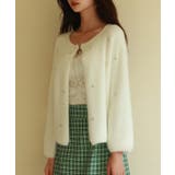 ダイヤモンドビジューニットカーディガン | SAISON DE PAPILLON  | 詳細画像10 