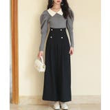 配色カラーマトンスリーブニットプルオーバー | SAISON DE PAPILLON  | 詳細画像5 