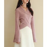 折り返し襟リブ編みニットプルオーバー | SAISON DE PAPILLON | 詳細画像16