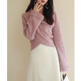 折り返し襟リブ編みニットプルオーバー | SAISON DE PAPILLON | 詳細画像19