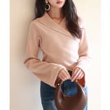 折り返し襟リブ編みニットプルオーバー | SAISON DE PAPILLON | 詳細画像4