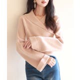 折り返し襟リブ編みニットプルオーバー | SAISON DE PAPILLON | 詳細画像5