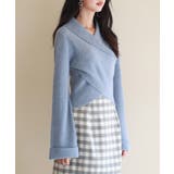 折り返し襟リブ編みニットプルオーバー | SAISON DE PAPILLON | 詳細画像8