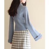 折り返し襟リブ編みニットプルオーバー | SAISON DE PAPILLON | 詳細画像9