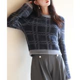 シャギー素材チェック編みニットプルオーバー | SAISON DE PAPILLON | 詳細画像31